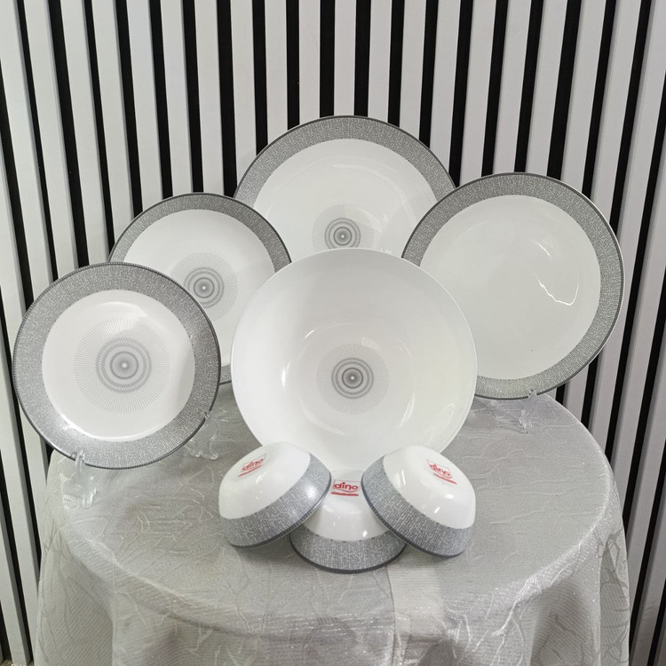 سرویس آکروپال 26 پارچه طرح دانیکا خاکستری برند دینو