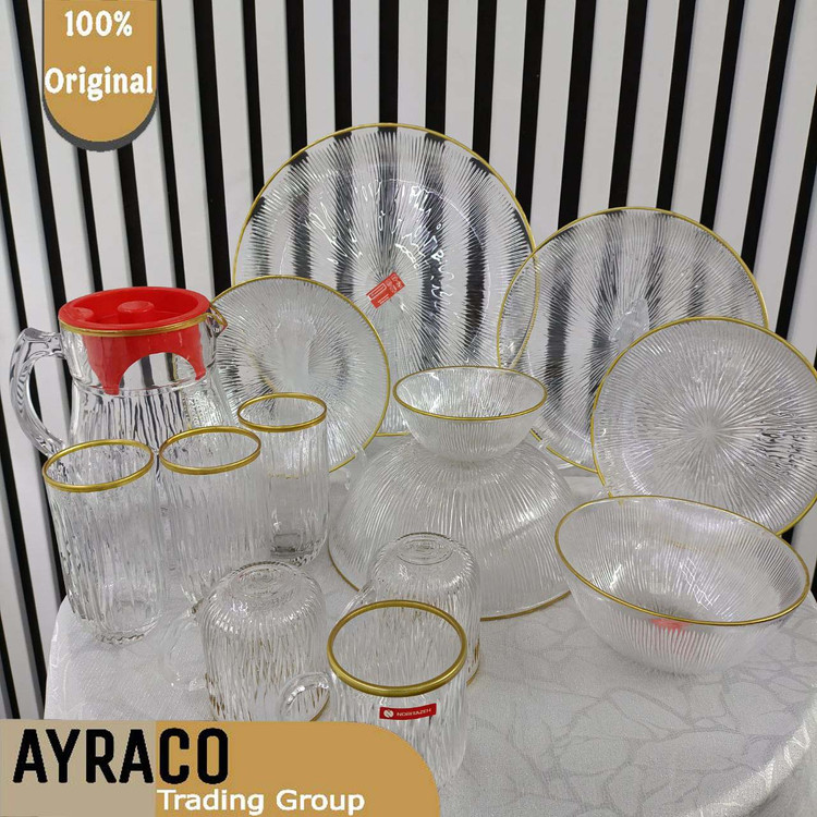 سرویس 46 پارچه سولو لب طلا برند نوری تازه | سرویس غذاخوری لوکس، شیک و بادوام