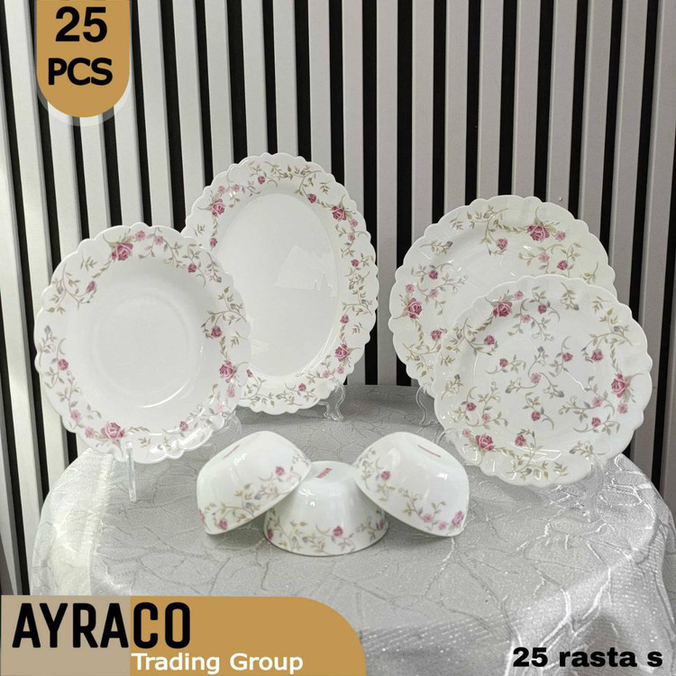 سرویس آکروپال 25 پارچه رستا صورتی