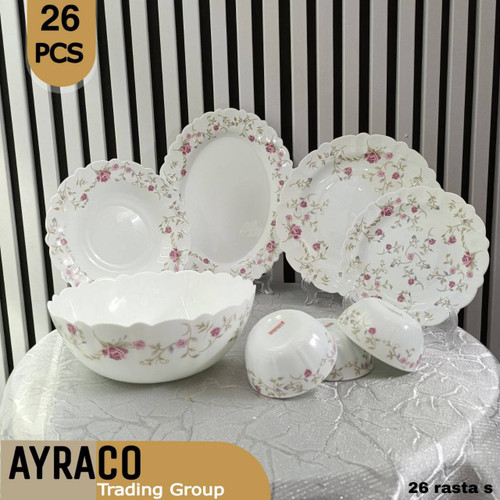 سرویس غذاخوری ۲۶ پارچه رستا صورتی