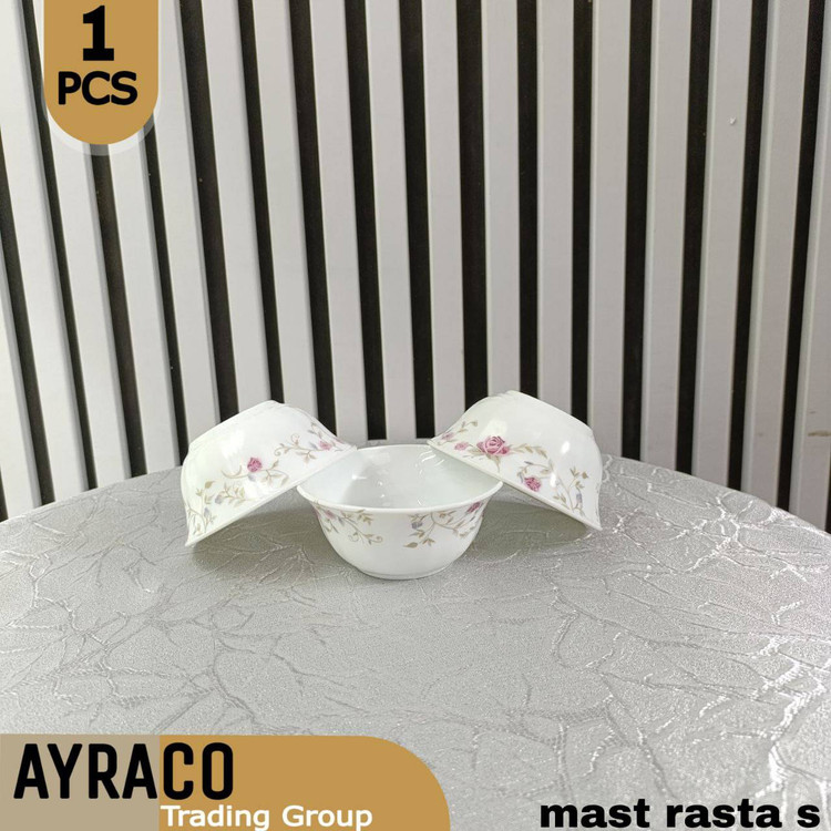 6 عدد کاسه ماست خوری رستا صورتی | کاسه دسرخوری کریستال رستا