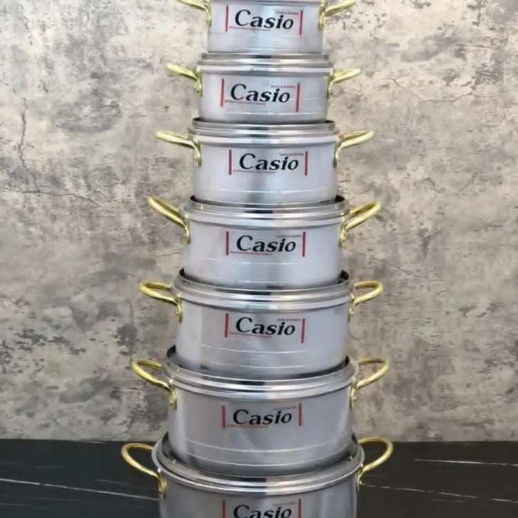 سرویس قابلمه 14 پارچه برند کاسیو ( casio ) | قابلمههای حرفهای آشپزخانه