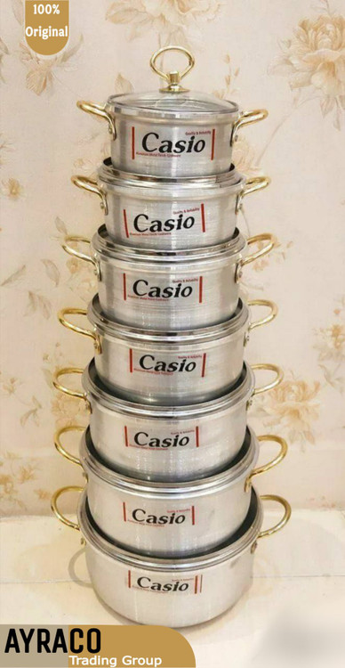 سرویس قابلمه 14 پارچه برند کاسیو ( casio ) | قابلمههای حرفهای آشپزخانه
