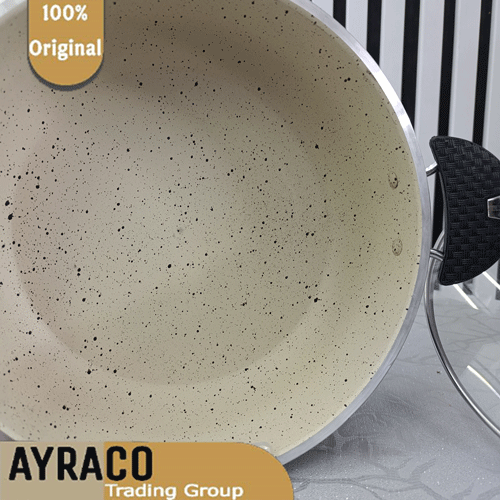 تابه گرانیتی زرفام سایز 28 با درب پیرکس