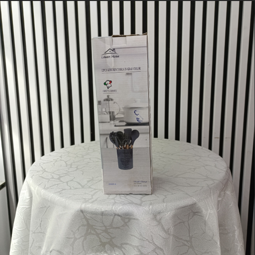 ست 12 پارچه کفگیر و ملاقه سیلیکونی مشکی