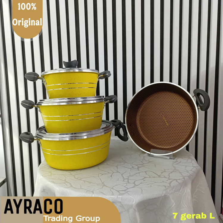 سرویس قابلمه 7 پارچه لیمویی Grap